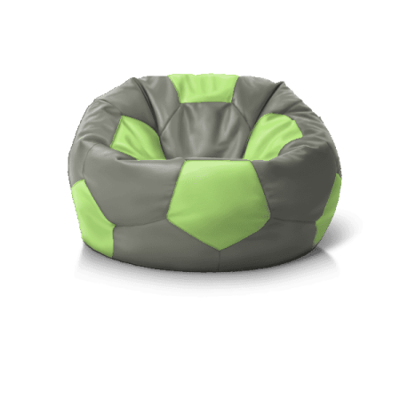 Крісло-мішок 'Крісло м''яч DarkGrey + Light Green' — оптимальний варіант для щоденного відпочинку вдома.